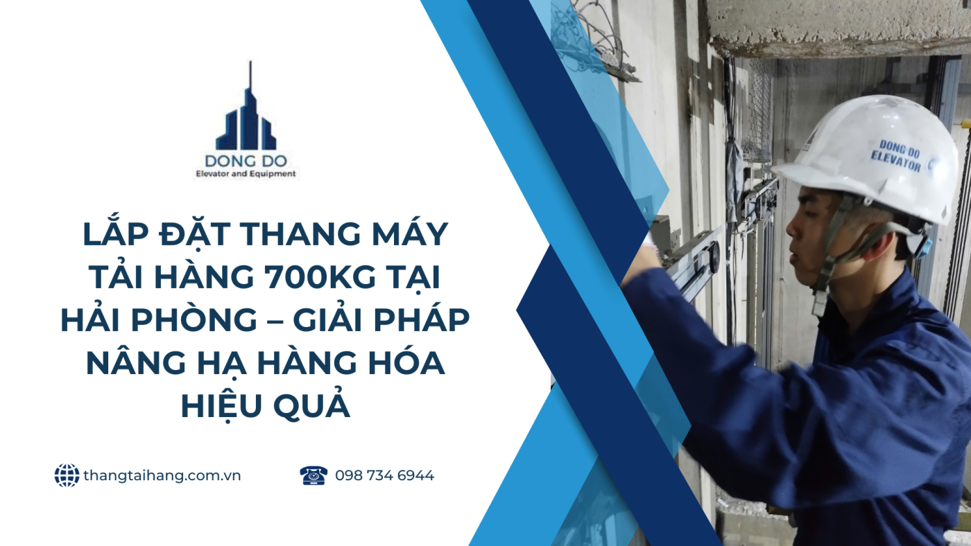 lắp đặt hang máy tải hàng 700kg tại hải phòng