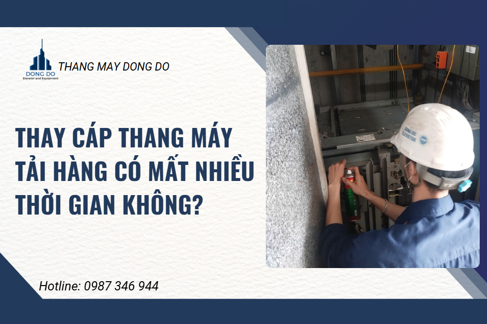 thay cáp thang máy tải hàng