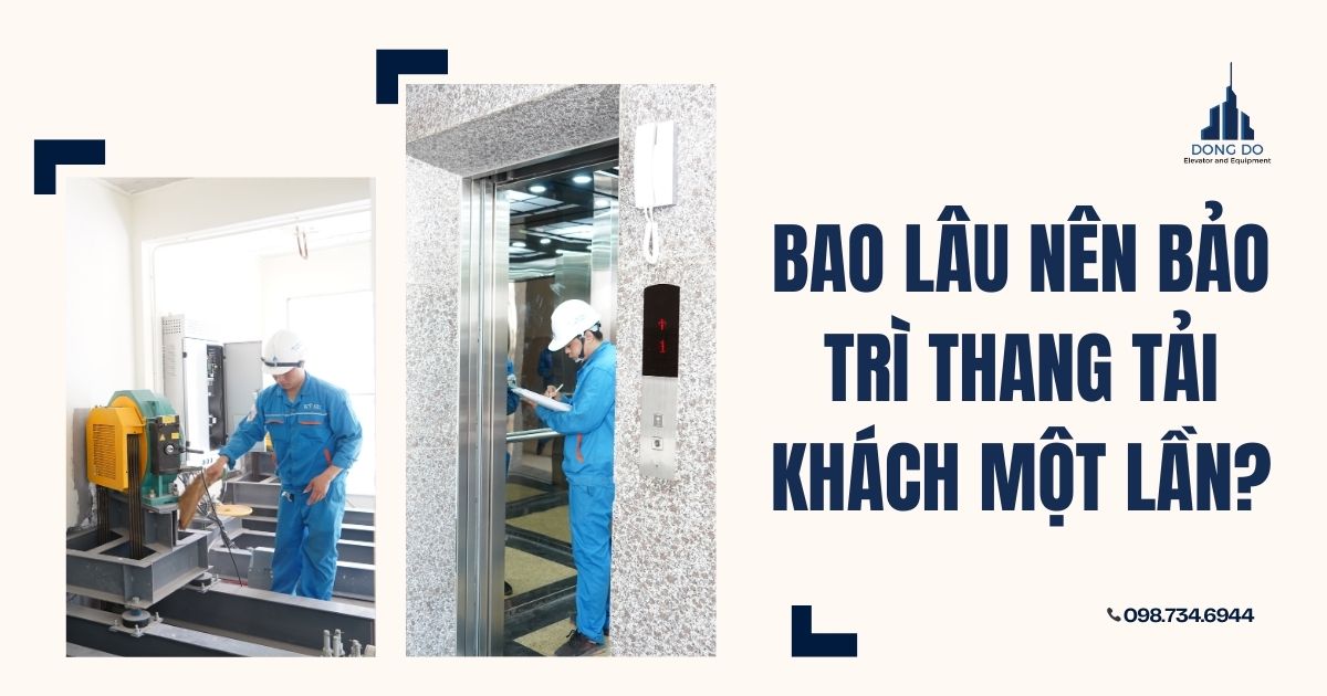 Bao lâu nên bảo trì thang tải khách một lần