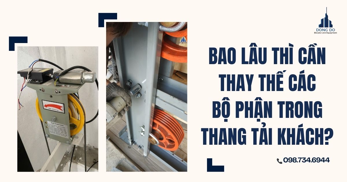 Bao lâu thì cần thay thế các bộ phận trong thang tải khách