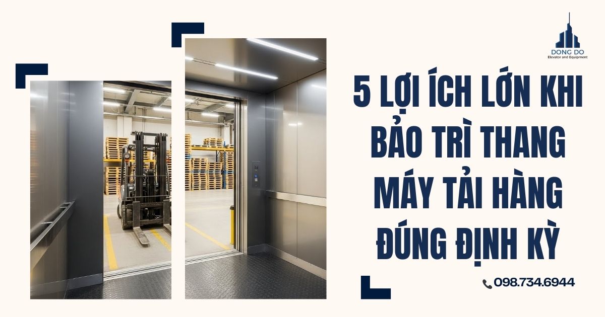 5 lợi ích lớn khi bảo trì thang máy tải hàng đúng định kỳ