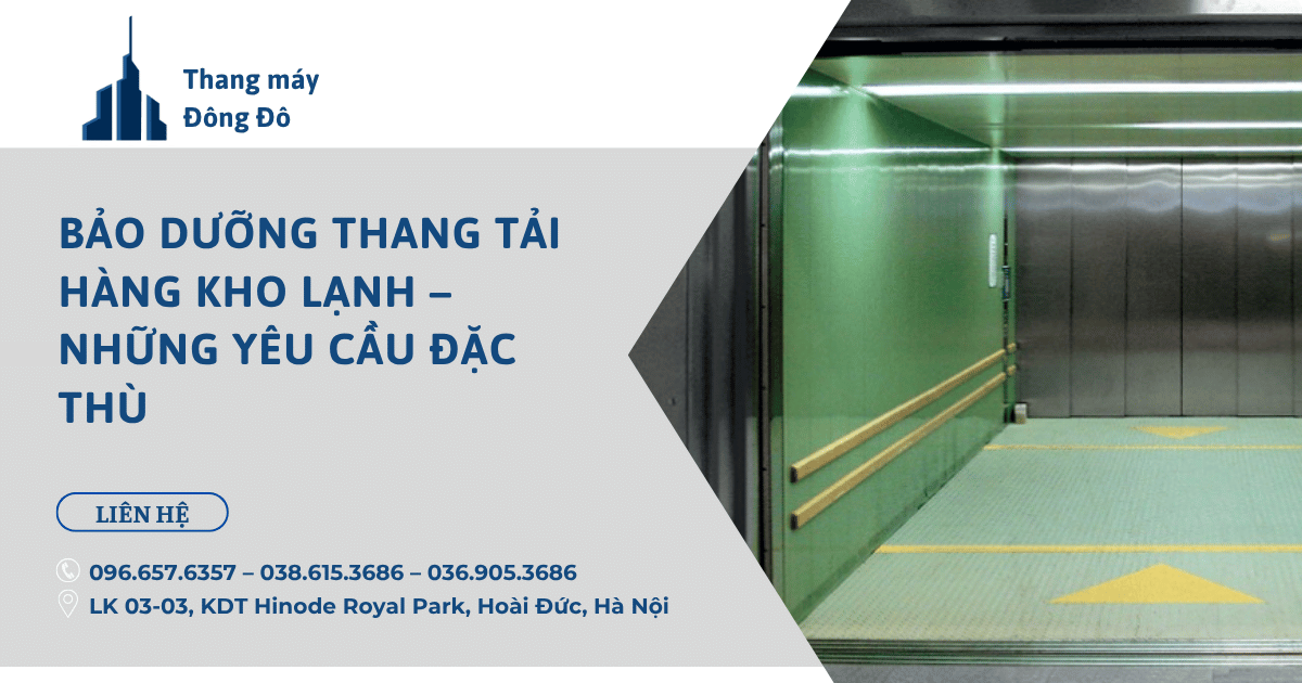 Bảo dưỡng thang tải hàng kho lạnh – Những yêu cầu đặc thù