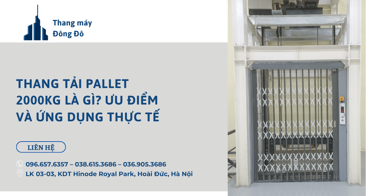 Thang tải pallet 2000kg là gì? Ưu điểm và ứng dụng thực tế