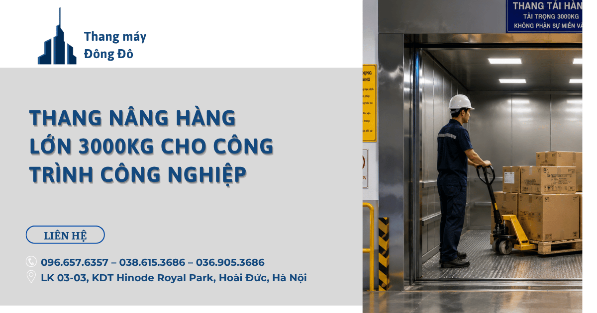 Thang Nâng Hàng Lớn 3000kg Cho Công Trình Công Nghiệp